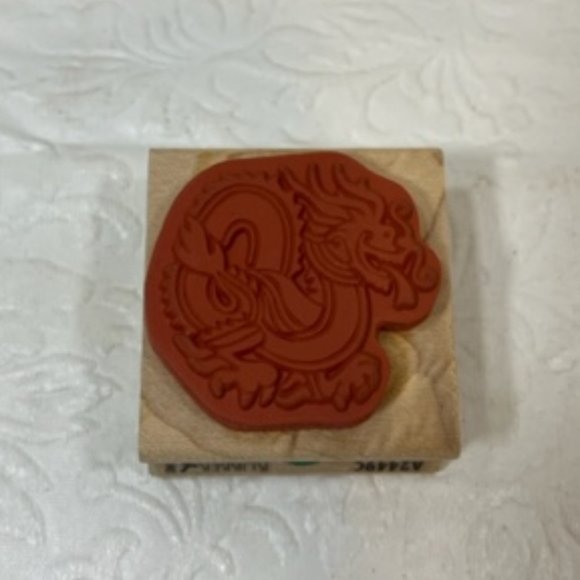 Chinese Symbols Rubber Stamp Lot: Destiny*Strength*China Seal*Chinese Dragon NEW - Picture 11 of 12